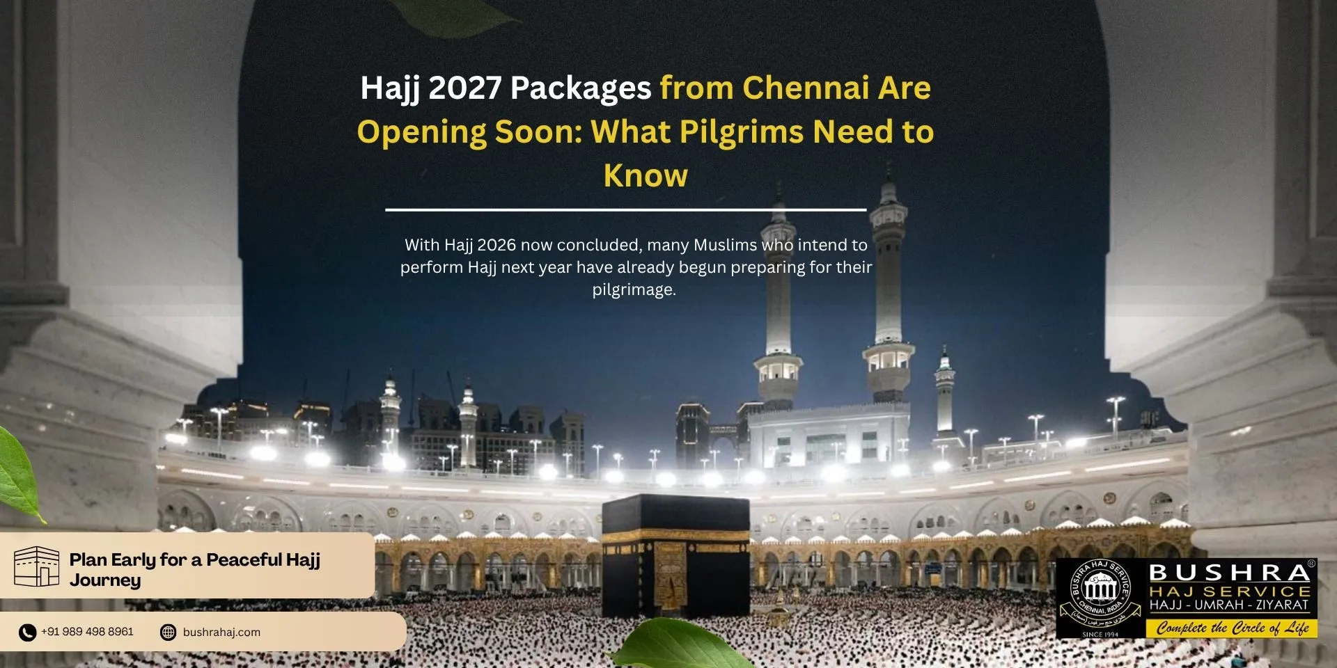 Hajj 2027 Packages from Chennai